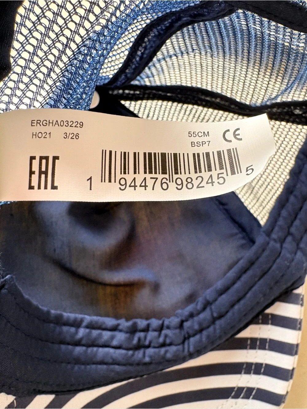 Roxy Navy Cap with Light Blue Mesh Trim